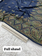 Winter Kurta Set with Embroidered Kashmiri-Style Shawl