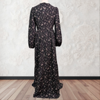 Floral Fancy Abaya in Black