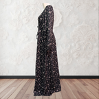 Floral Fancy Abaya in Black