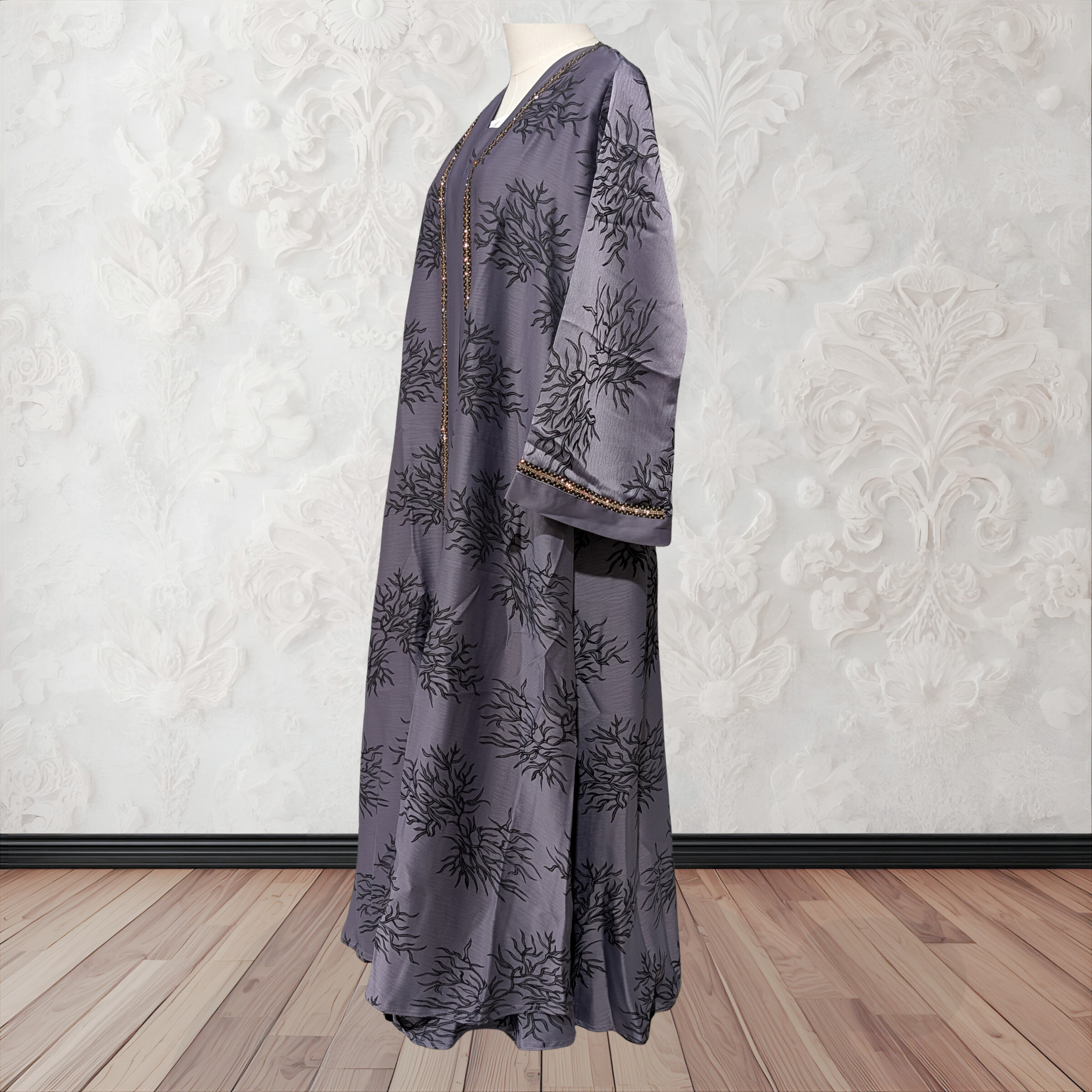 Orchin Abaya in Purple